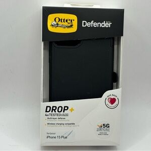 Defender Black Case for iPhone 15 Plus